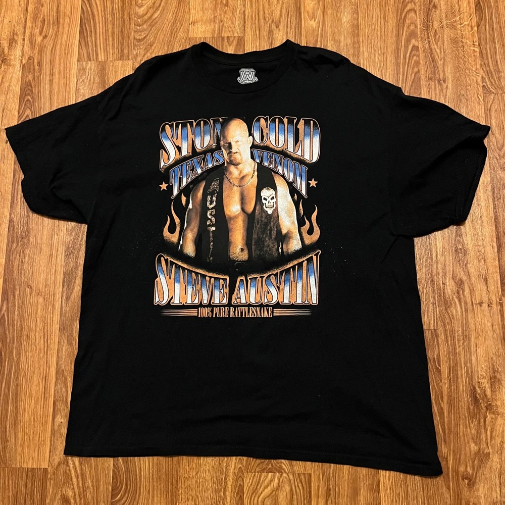WWE Stone Cold Steve Austin‎ Shirt Men 2XL Black Texas Venom Graphic Tee 2024